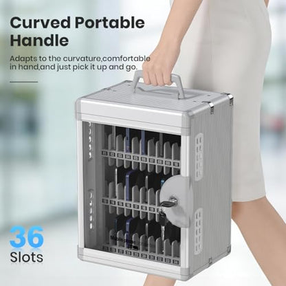 Glosen 36 Slots Cell Phone Locker with Key for Classroom, Phone Storage Box - size: 36slots