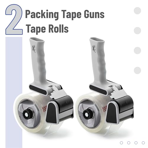 Mr. Pen- Heavy Duty Packing Tape Dispenser Gun, 2 Inch - color: Black, size: 2 Pack