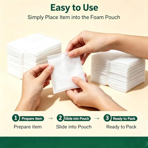 4x6Inch Cushion Foam Pouches 100pcs, Small Foam Wrap Pouches - size: 4x6 Inch (100Pack)