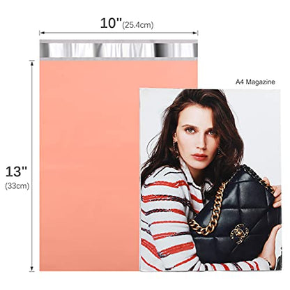Metronic Poly Mailers 10x13 100PC Small Shipping Bags Envelopes for Clothes - color: Peach Pink, size: 10x13 100PC