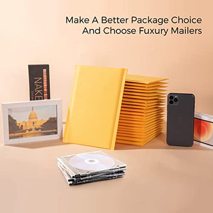 Fuxury Kraft Bubble Mailers 7.25x12 Inch Yellow Padded Envelopes 25 Pack - color: Yellow, size: 7.25x12" 25PC