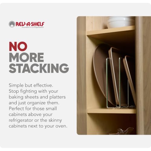 Rev-A-Shelf Baking Sheet Organizer for Wall or Base Kitchen Cabinets - size: 1 Pack