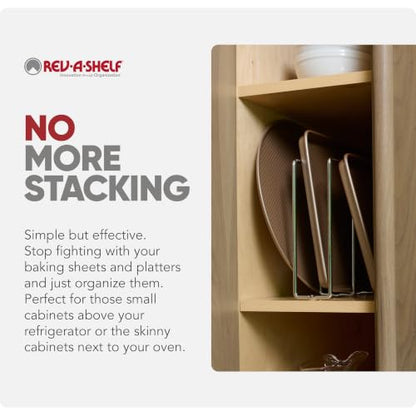 Rev-A-Shelf Baking Sheet Organizer for Wall or Base Kitchen Cabinets - size: 1 Pack
