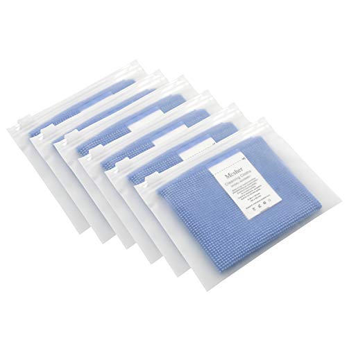 Mcsher Microfiber Cleaning Cloths - 6 Pcak, Blue, 6"x 7" Inch