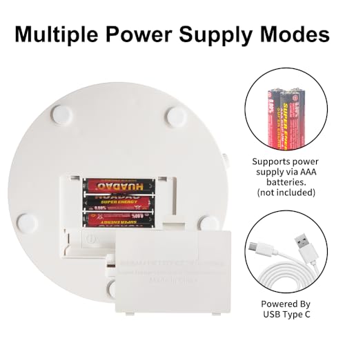 Rotating Display Stand Easy to Switch Direction, Adjustable Speed, Used for Product Display, Jewelry, Shoes Shooting and Display (7.87inch/White/(3PCS per pack)) - color: 7.87inch/White/(3PCS per pack)