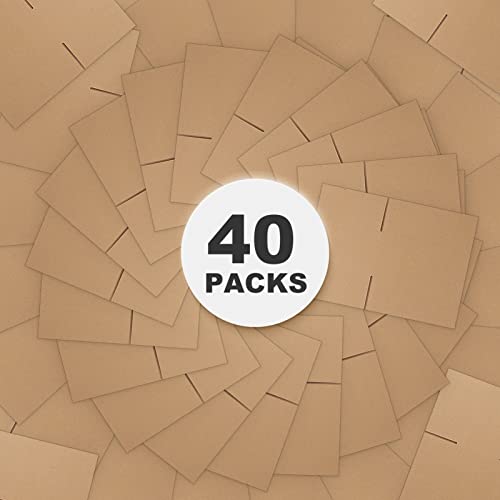 CRUGLA 40 Packs 6x4x3 Shipping Boxes, Brown Mailing Boxes - size: 6x4x3 Inch