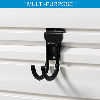 12Pack Slatwall Hooks Heavy Duty Slatwall Accessories Garage Small J Slatwall Hooks and Hangers, Black(Small J Hook) - size: 12PC J Hooks