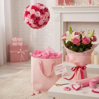 500 Sheets Pink Tissue Paper Bulk 15 x 20 Inch for Wedding Birthday Gifts - color: Pink, size: 15 x 20 Inch