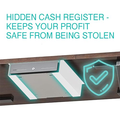 Cash Drawer Under Counter Mount Brackets 2.6 x 16.3 x 4.1 inches - White - color: White, size: 16 Inches (1 Pack)