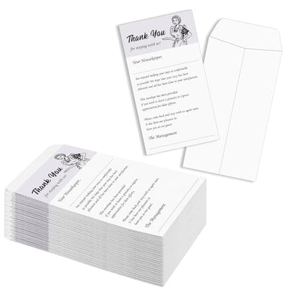 Geyee 100 Pack Housekeeping Thank You Tip Envelopes