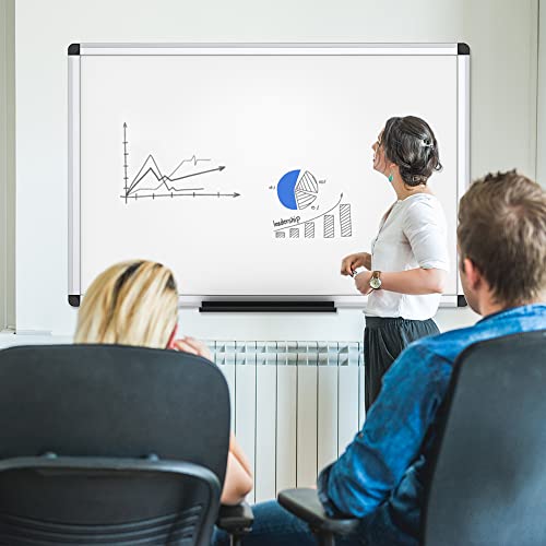 VIZ-PRO Dry Erase Board, 36 x 24 Inches, 2 Pack, Wall Mounted Whiteboard - size: 36 x 24 Inches