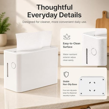 Countertop Paper Towel Dispenser, Commercial Multifold Hand Towel Holder - color: White-1
