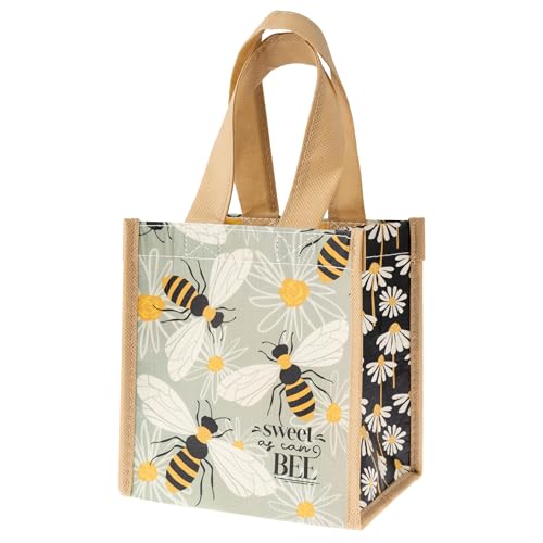 Karma Small Reusable Gift Bags, Tote Bag and Gift Bag with Handles, Perfect for Birthday Gifts and Party Bags RPET 1 Dog - color: Bee