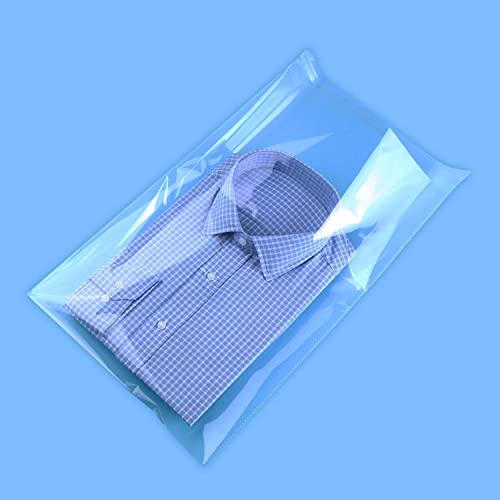 iMailer - 200 Count - 12" x 18" Clear Cellophane Bags Self Seal- Cello Large Resealable Plastic Poly Bags for Clothing, T-Shirts, Pants - size: 12x18 Inch (Pack of 200)