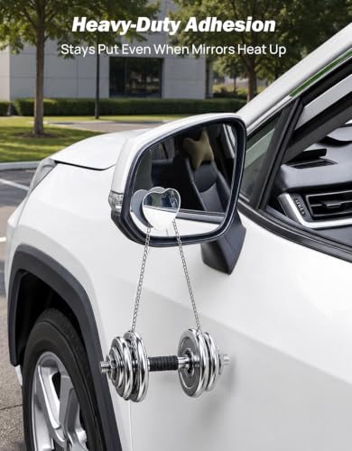 JOYTUTUS Heart Shaped Blind Spot Mirror 2 Pack HD Frameless Convex Glass for Wide Angle View and Safer Lane Changing Compatible with Cars SUVs Trucks RVs Cute & Safe Car Mirror Accessory - size: Heart-shaped