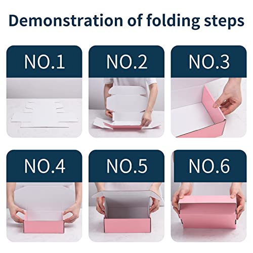 SNOGSWOG 28 Pack 10x8x3 inches Pink Shipping Boxes for Small Business, Small Corrugated Cardboard Gift Box for Mailing,Shipping,Storing,Gifts Wrapping - size: Pink 10x8x3 Inches
