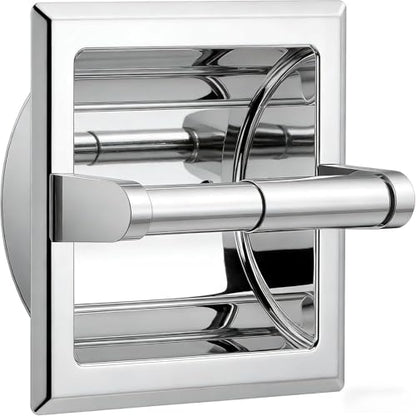 FORIOUS Recessed Toilet Paper Holder for Mega Rolls, Chrome - color: Chrome