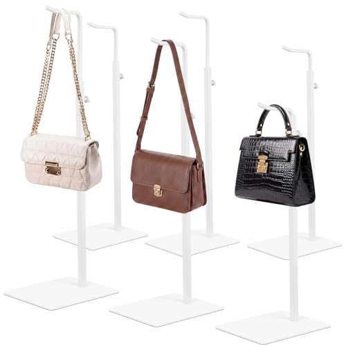 6 Pack Purse Stand Holder Handbag Display Stand, White - color: White