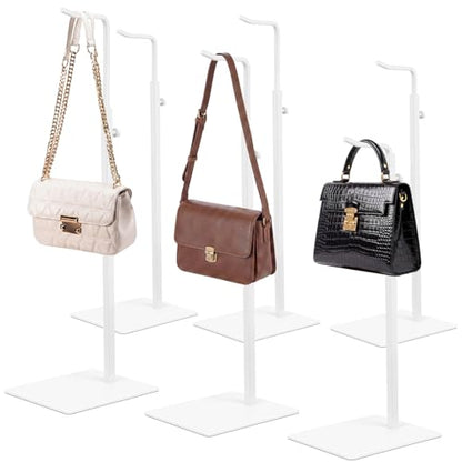6 Pack Purse Stand Holder Handbag Display Stand, White - color: White