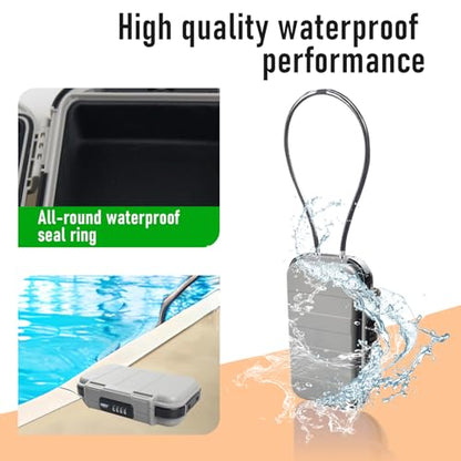 Portable Safe Box,Combination Safe with Removable Cable,Set Your Own Combination,For Travel,Family and Outdoor Camping Activities Grey - color: Grey