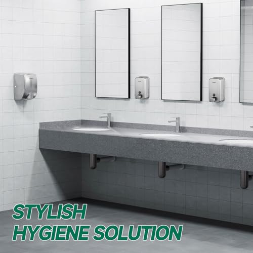 anydry Commercial Soap Dispenser Wall Mounted 37oz Brushed Stainless Steel - color: Brushed