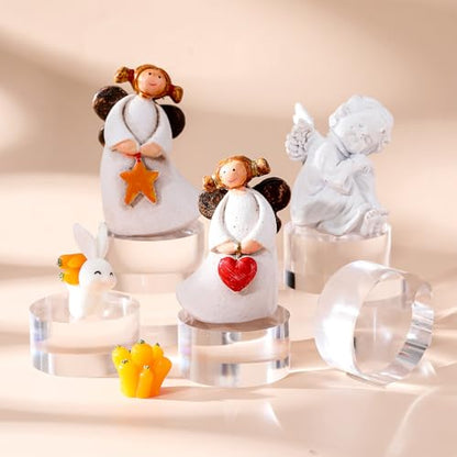 Remerry Acrylic Round Block Display, 8 Pcs, 2 x 2 x 1 Inches - size: 2 x 2 x 1 Inches