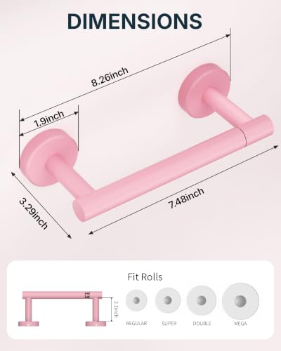 RARXTR Toilet Paper Holder Pink Wall Mount Bathroom Modern Tissue Holder - color: Pink