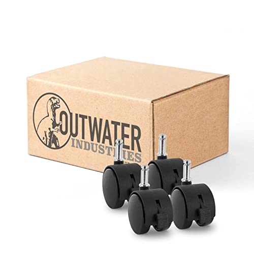 Outwater 2" Samson Caster w/Brake, 3/8"x1" Friction Ring, 4-Pack - size: FRICTION RING STEM: 3/8'' x 1''