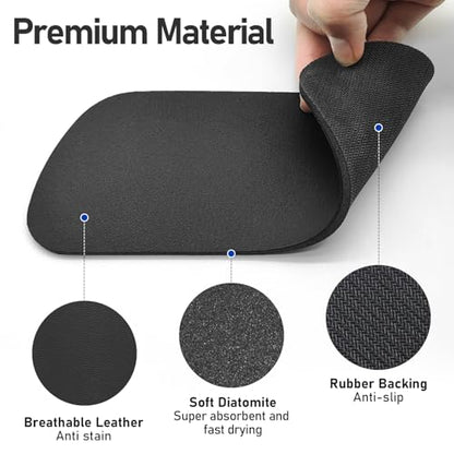 LOPNUR 2 Pack Refrigerator Drip Tray Catcher, Large 9x3.1" Trapezoid, Black - color: Black, size: Trapezoid - 9"x3.1"