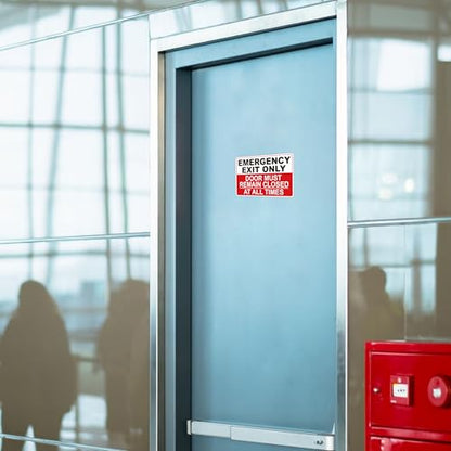 Emergency Exit Only Signs Sticker，Self Adhesive - color: Emergency Exit Only 02