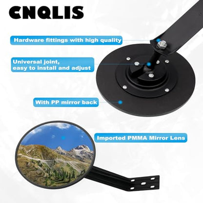 8" Convex Traffic Mirror, Adjustable Wall Mount for Driveway