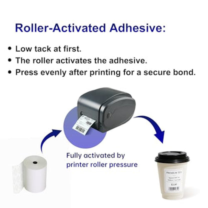 Sticky Thermal Receipt Paper 3 1/8"x 170 ft, 6 Rolls, Toast Epson TM-L90