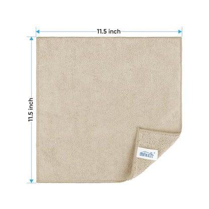 HOMEXCEL Brown Microfiber Cleaning Cloth, Microfiber Towels for Car, 12 PK - color: Brown