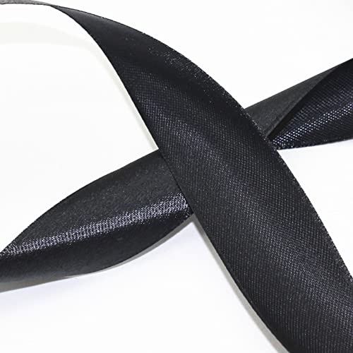 Black Satin Ribbon 1 Inch for Gift Wrapping, 50 Yards in Length - color: Black, size: 1"