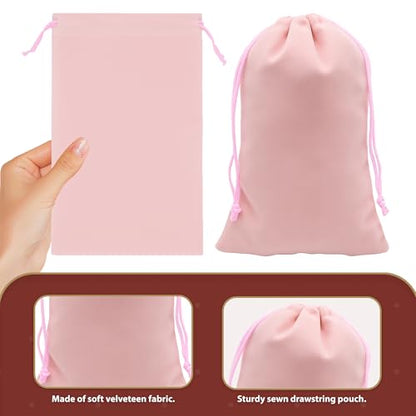 Mandala Crafts 6x9 Dusty Rose Jewelry Gifts Favors Velvet Drawstring Bags - color: Dusty Rose 6X9 Inches, size: 1 Count (Pack of 50)