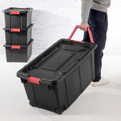 Sterilite Industrial Storage Tote with Lids for Garage, 15 Gallon, 12-Pack - size: 15 Gallon, style: 12 Pack