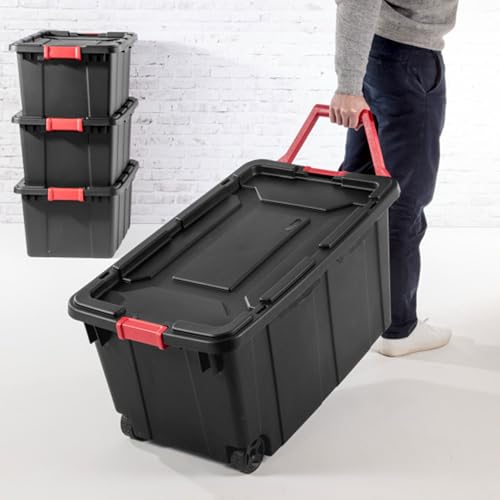 Sterilite Industrial Storage Tote with Lids for Garage, 15 Gallon, 18-Pack - size: 15 Gallon, style: 18 Pack