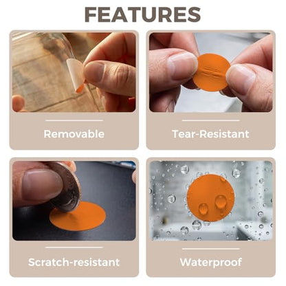 2040 Pcs Dot Stickers 0.4" Color Coding Labels, Orange - color: Orange
