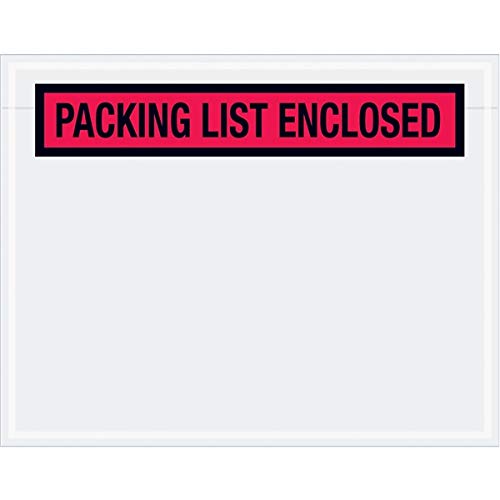 TapePlanet Packing List Enclosed Colored (Panel Face) Envelopes (7" x 5 1/2" (1000 Per/Case), Red) - color: Red, size: 7" x 5 1/2" (1000 Per/Case)