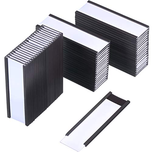 Outus 60 Pcs Magnetic C Channel Label Holders, 3 x 1''