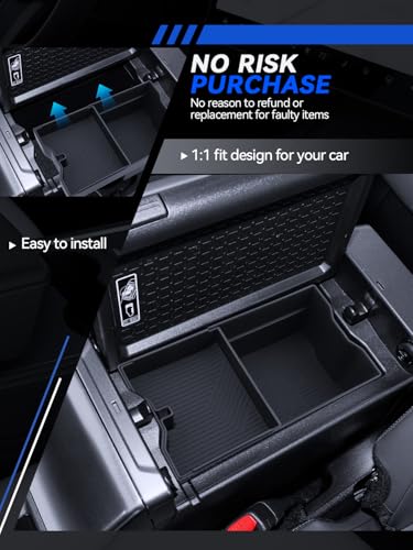 for RAV4 Center Console Organizer 2026 Toyota RAV4 (6th Gen) Hybrid/PHEV Accessories Armrest Tray Middle Storage Box Insert Container Durable ABS Plastic - size: for Toyota RAV4 2026