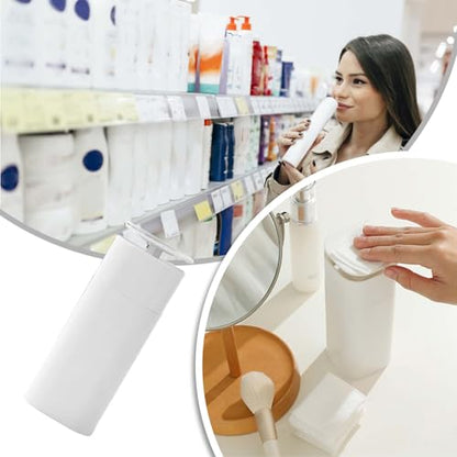 NingMeng Soap Dispenser White Push Down Lotion Pump Bottle Refillable Liquid Dispenser for Home Bathroom Kitchen Laundry Push Down Pump Dispenser