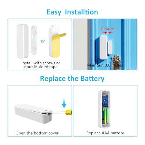 Wireless Door Chime, Door Sensor Chimes When Door Opens/Business Entering - size: 1 Receiver +3Sensors