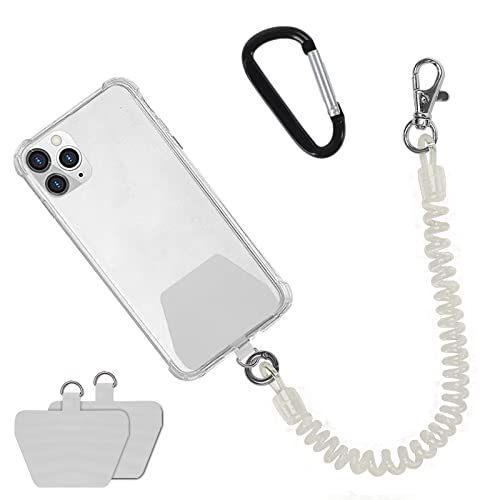 Doormoon Phone Tether Anti Theft, Phone Lanyard With Heavy Duty Carabiner - color: Clear