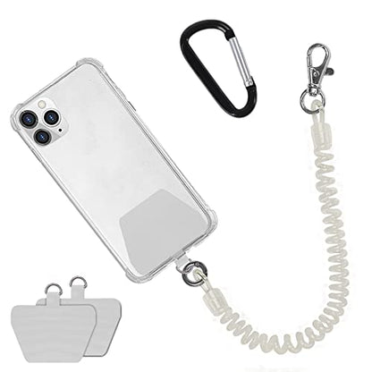 Doormoon Phone Tether Anti Theft, Phone Lanyard With Heavy Duty Carabiner - color: Clear