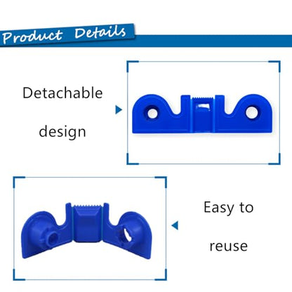 Mini Tape Cutter Portable Tape Dispenser, Blue, 6 PCS