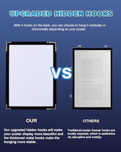 18x24 LED Poster Frame, Magnetic Backlit Light Box with Dimmer - size: 18" x 24"