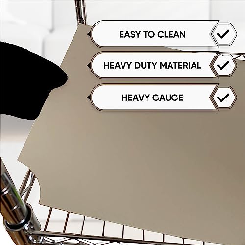 DUALSO Wire Shelf Liner Wire Rack Shelf Mat - Thick Wire Shelf Cover - Waterproof Plastic Shelf Liner, Metal Shelf Liner - Easy Use Wire Shelving Cover for Closet (Beige, 14" X 30" (Set of 4)) - color: Beige, size: 14"W x 30"L