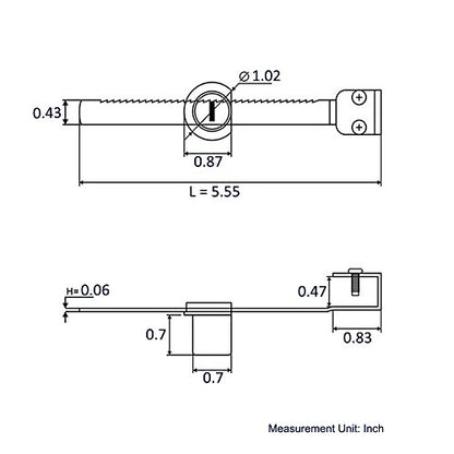 WOOCH Sliding Glass Door Ratchet Lock with Chrome Finish, Keyed Alike Showcase Display - 8 Pack - size: 5-1/2 Inches - 8Pack