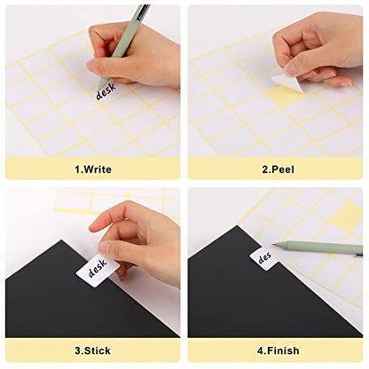 480 Pcs White Blank Labels Self Adhesive Library Book Spine Labels 1" x 1.5" Mailing Address Label Stickers Small Barcode Labels for Laser/Ink Jet Printers - color: 480pcs 25x38mm